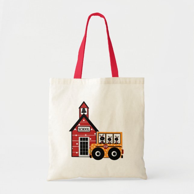 Ladybug School and School Bus Tshirts and Gifts Tote Bag (Front)