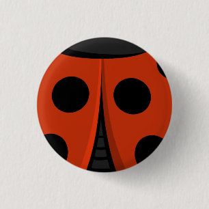 Ladybug Shell 3 Cm Round Badge