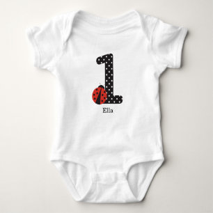 Ladybug shirt for baby's first birthday