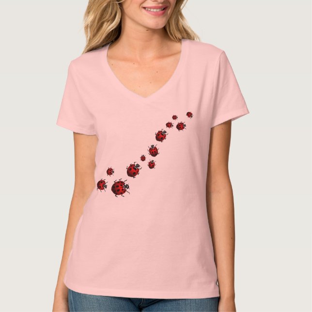 Ladybug Shirts Ladies Eco-friendly Ladybug Shirt (Front)