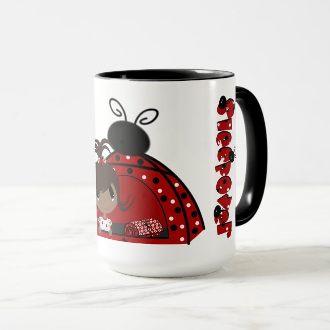 Ladybug Sleepover Mug (Front Right)