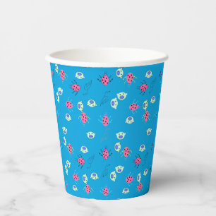 Ladybug, Sparrow & Animal Face Pattern Paper Cups