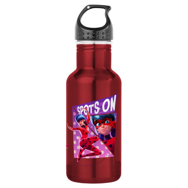 Ladybug | Spots On Purple Graphic 532 Ml Water Bottle (Front)