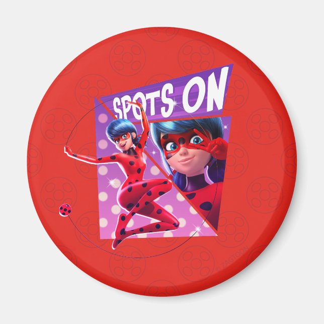 Ladybug | Spots On Purple Graphic Magnet (Front)