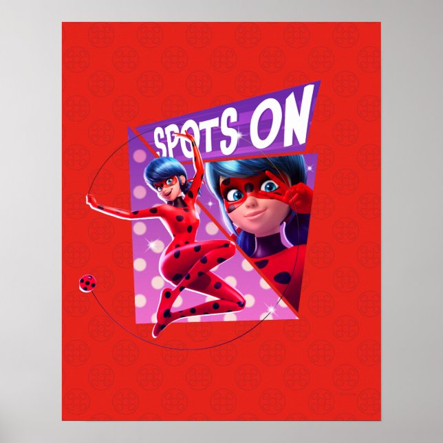 Ladybug | Spots On Purple Graphic Poster (Front)