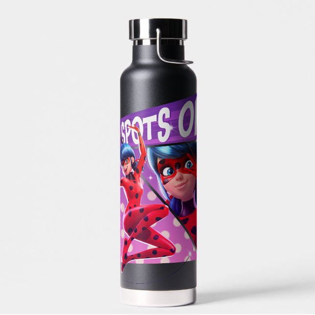 Ladybug | Spots On Purple Graphic Water Bottle (Left)
