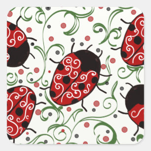 Ladybug Square Sticker