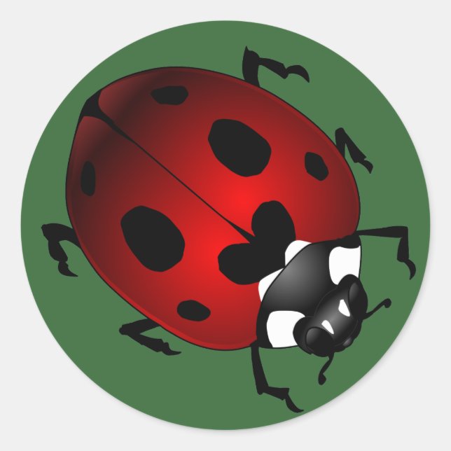 Ladybug Stickers Red Ladybugs Art Stickers (Front)