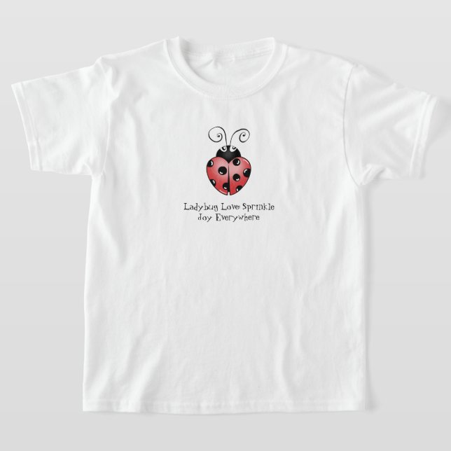 Ladybug Summer Vibes Fun and Playful Insect Design T-Shirt (Laydown)