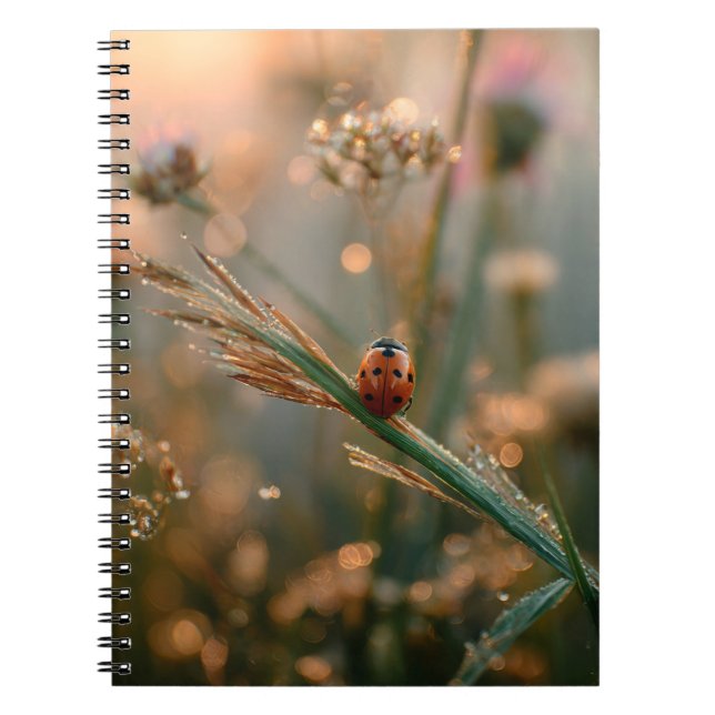 Ladybug Sunrise Meadow Notebook (Front)