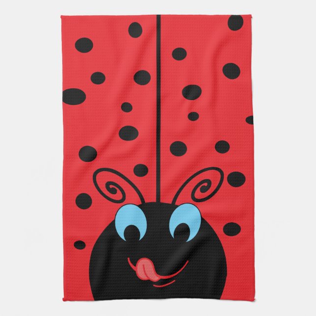 Ladybug Tea Towel (Vertical)