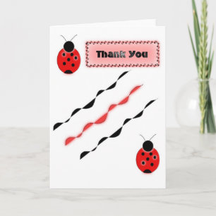 Ladybug Thank You Card