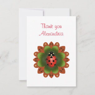 Ladybug Thank You Card