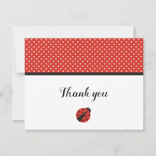 Ladybug thank you note  -blank invitation