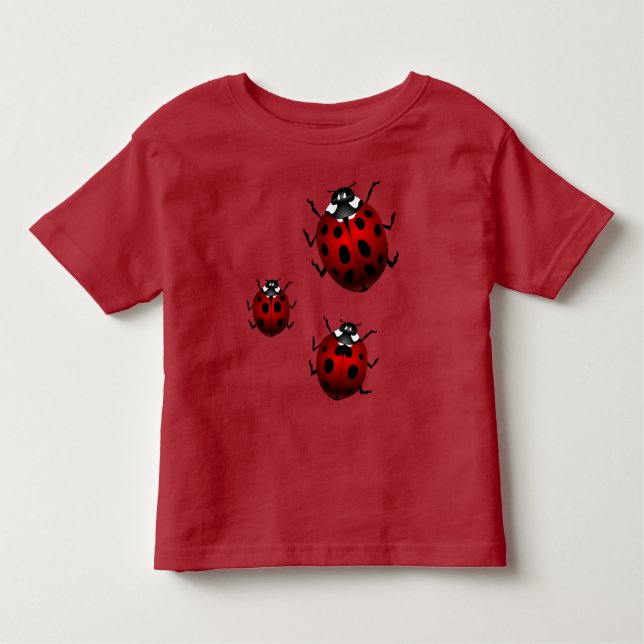 Ladybug Toddler Shirt Cute Ladybug Top (Front)