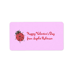 Ladybug valentine personalised sticker