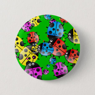 Ladybug Wallpaper 6 Cm Round Badge