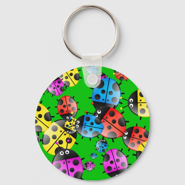 Ladybug Wallpaper Key Ring (Front)