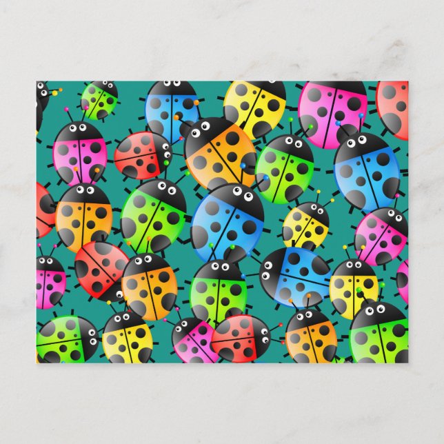 Ladybug Wallpaper Postcard (Front)