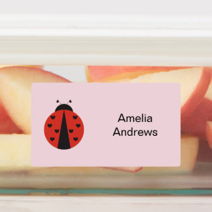 Ladybug Waterproof Name Labels for School Camp