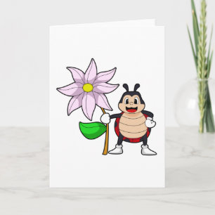 Ladybug with Flower.PNG Card
