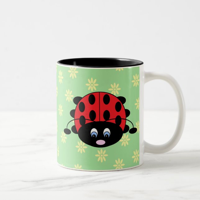 Ladybug with Flowers Mug (Right)