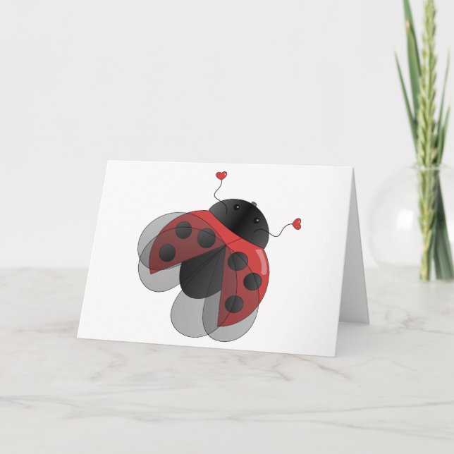 Ladybug with Opern Wings Card (Front)