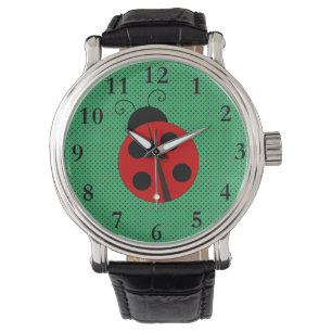 Ladybug with Polka Dots Design Watch