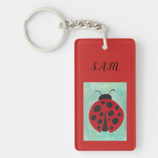 Ladybug with Words Key Ring