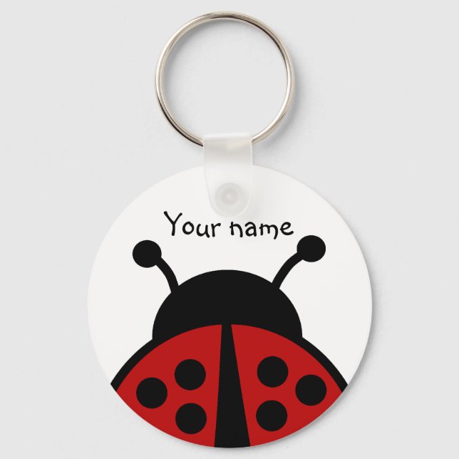 Ladybug with your name key ring (Front)