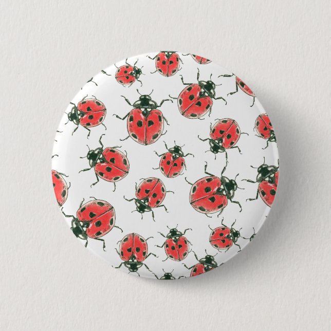 Ladybugs 6 Cm Round Badge (Front)