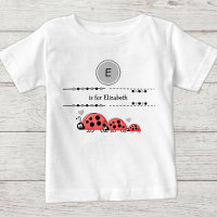 Ladybugs add name black and grey