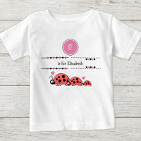 Ladybugs add name black and pink