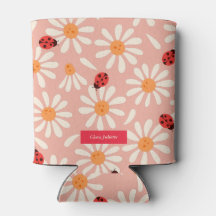 Ladybugs and Daisies Custom Name