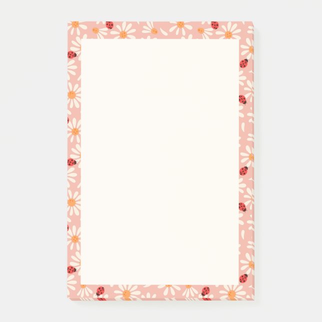 Ladybugs and Daisies Post-it Notes (Front)