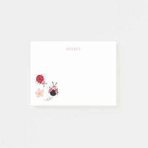 Ladybugs and Flower Post-it Notes