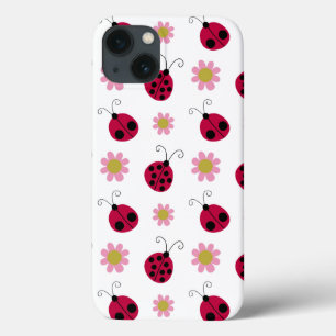 Ladybugs and Flowers iPhone 13 Case
