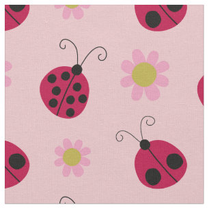 Ladybugs and Flowers Fabric