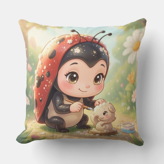 Ladybugs and the Hidden Nectar Kingdom.2 Cushion (Front)