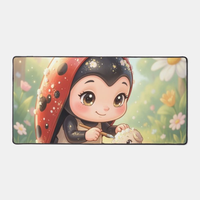 Ladybugs and the Hidden Nectar Kingdom.2 Desk Mat (Front)