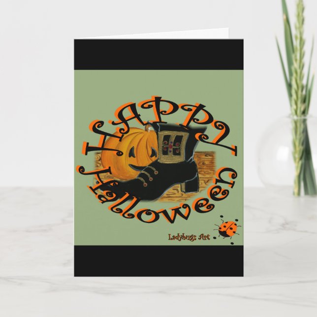 Ladybugs Art  "Halloween" Card (Front)