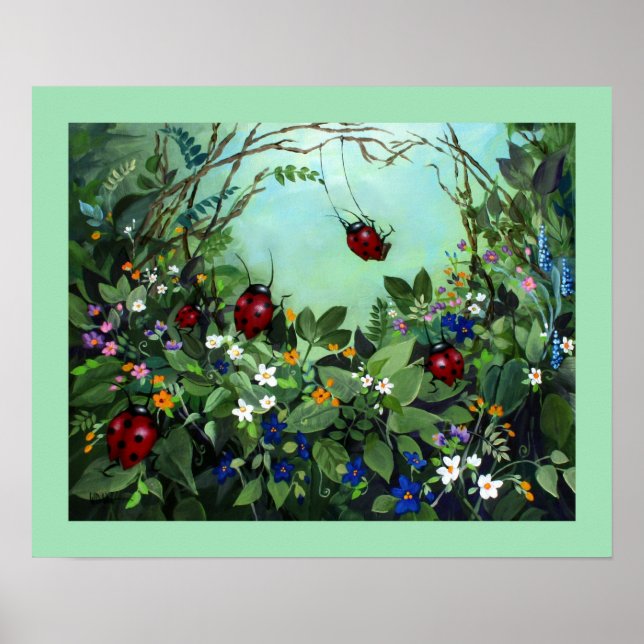 Ladybugs At Play Poster (Front)