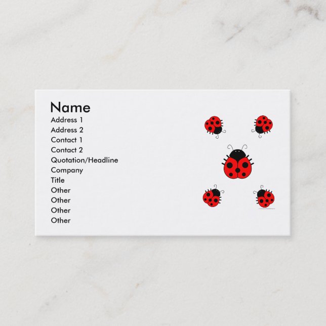 Ladybugs Business Card (Front)