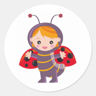 Ladybugs Classic Round Sticker