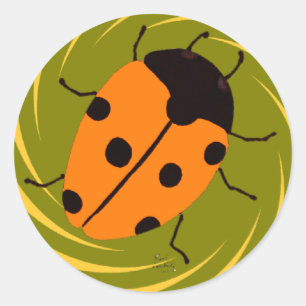 Ladybugs Classic Round Sticker
