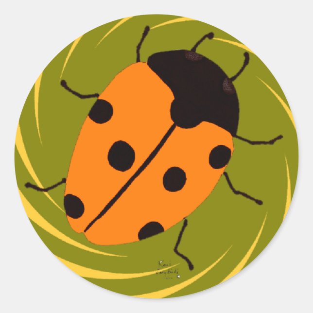 Ladybugs Classic Round Sticker (Front)