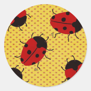 LADYBUGS CLASSIC ROUND STICKER