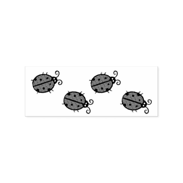 Ladybugs Crawling Thunder_Cove Rubber Stamp (Imprint)
