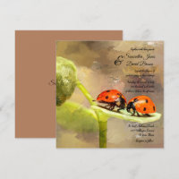 Ladybugs Custom Wedding Invitation
