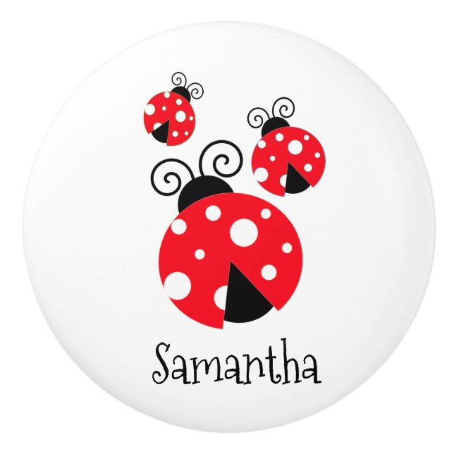 Ladybugs Design Ceramic Knob (Front)